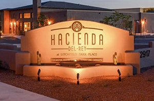 Hacienda Del Rey Street Sign